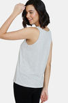 Zivame Tom & Jerry Knit Cotton Top - Grey Melange — thumbnail 3